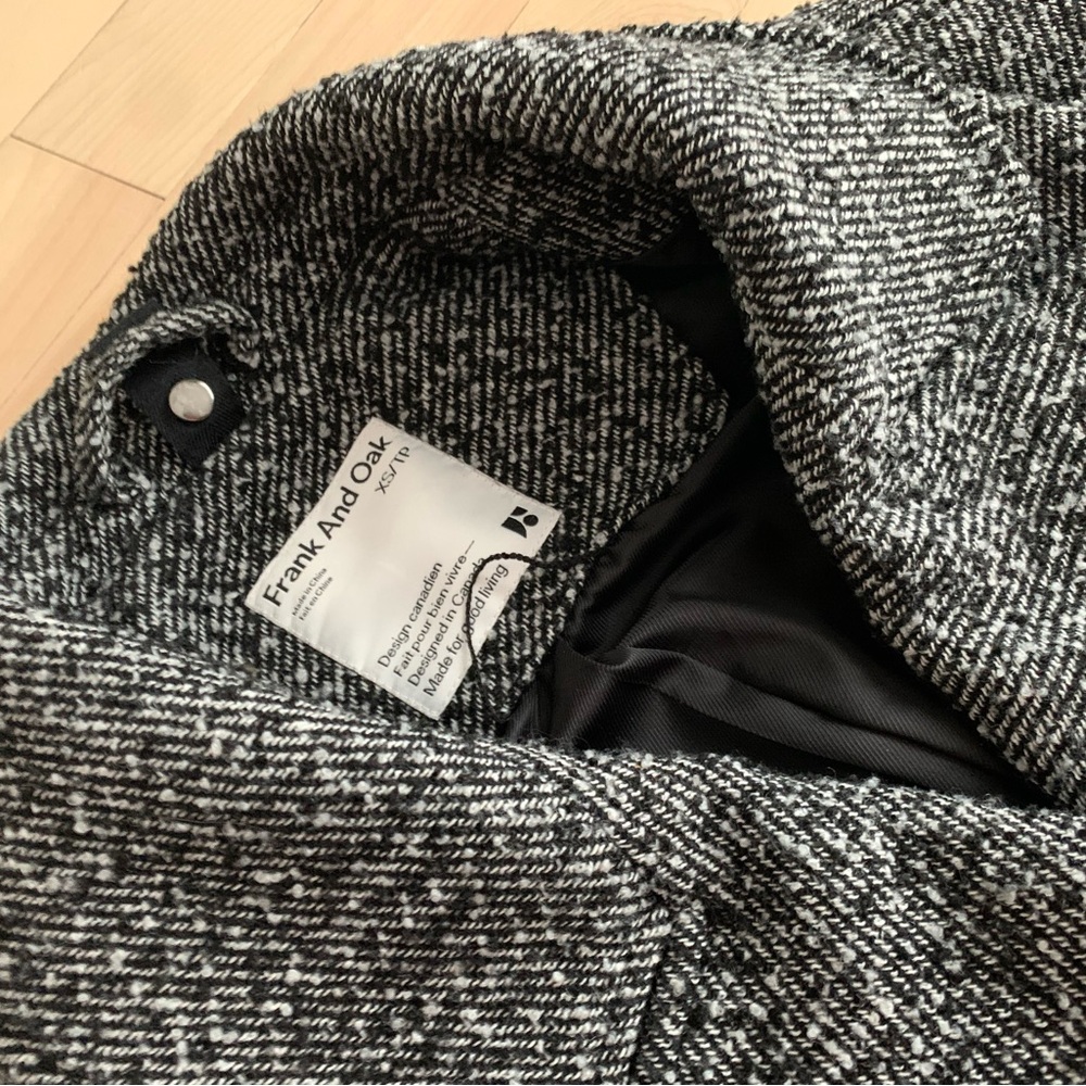 FRANK & OAK - Marled Wool Double-Breast Coat - Picture 3 of 11